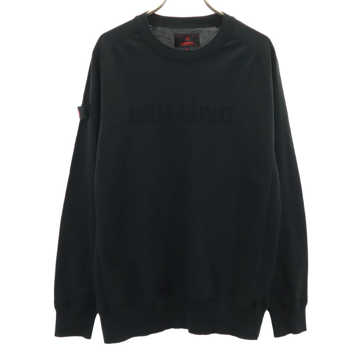 美品 BRIEFING ブリーフィング ゴルフ 長袖 クルーネック ニット M 