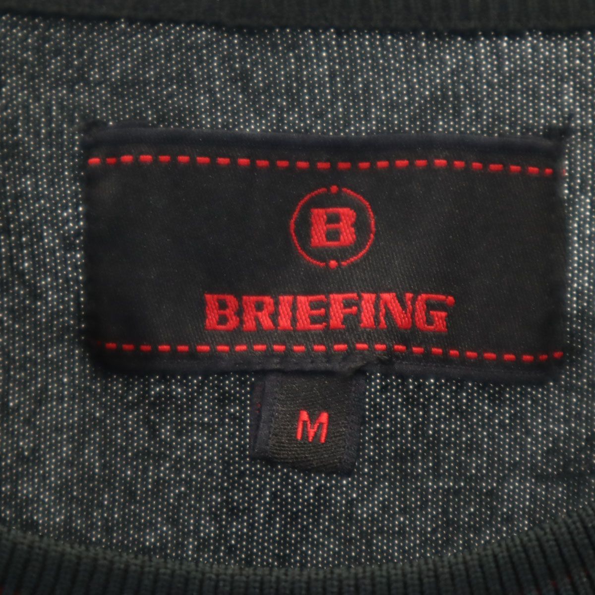 美品 BRIEFING ブリーフィング ゴルフ 長袖 クルーネック ニット M 