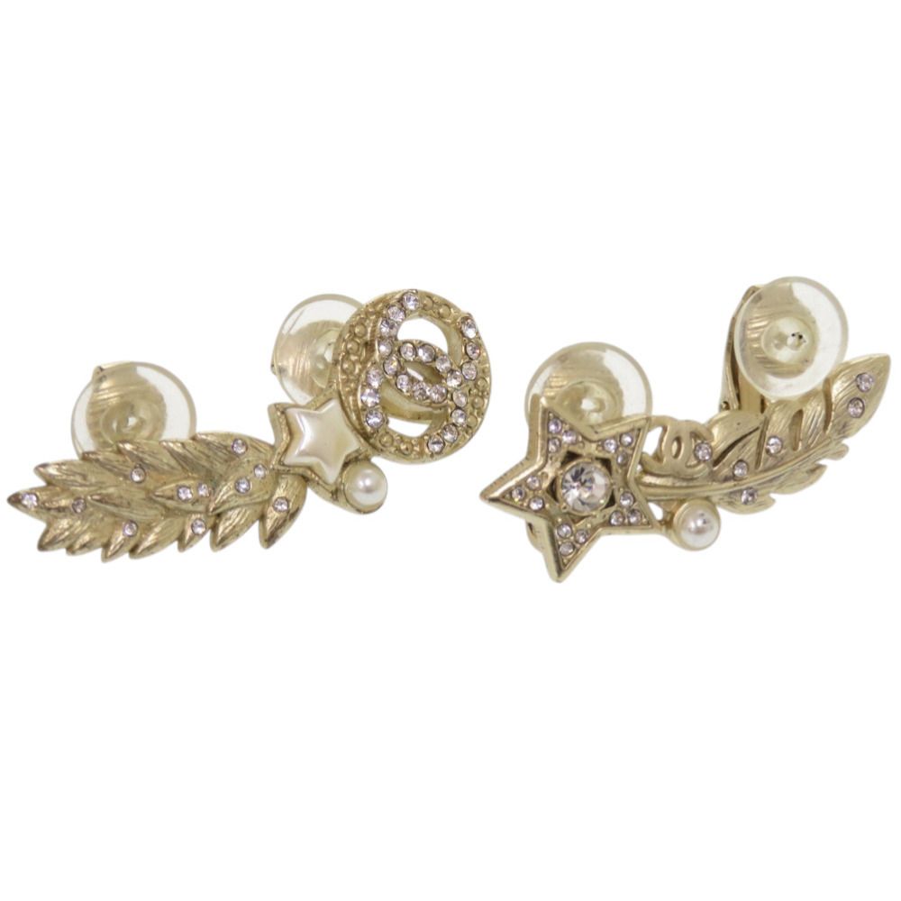 美品 シャネル ココマーク スター フェザー C19K メタル フェイク 