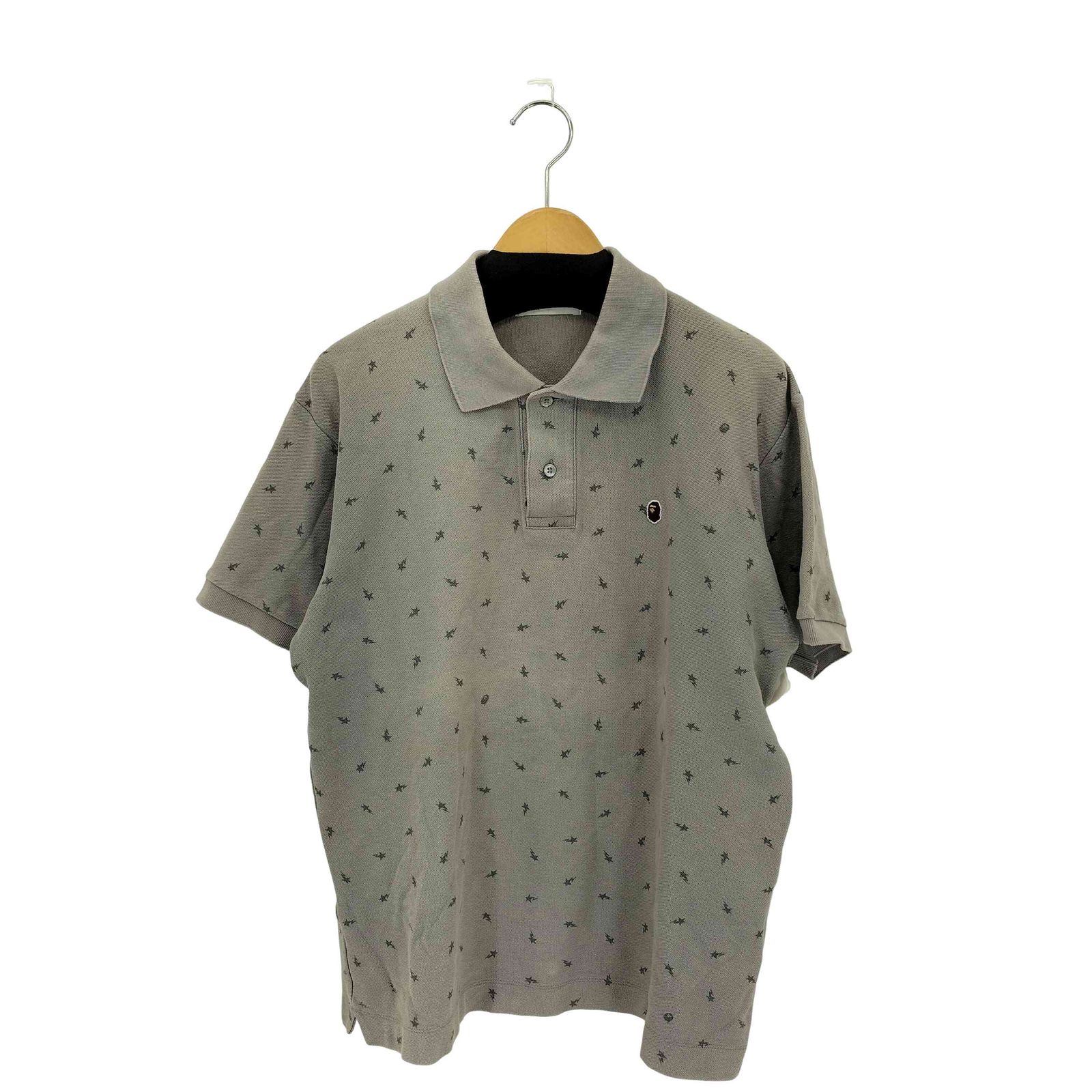 A BATHING APE 星柄ポロシャツ 半袖 アベイシングエイプ A BATHING APE 星柄 プリント 半袖 ポロシャツ