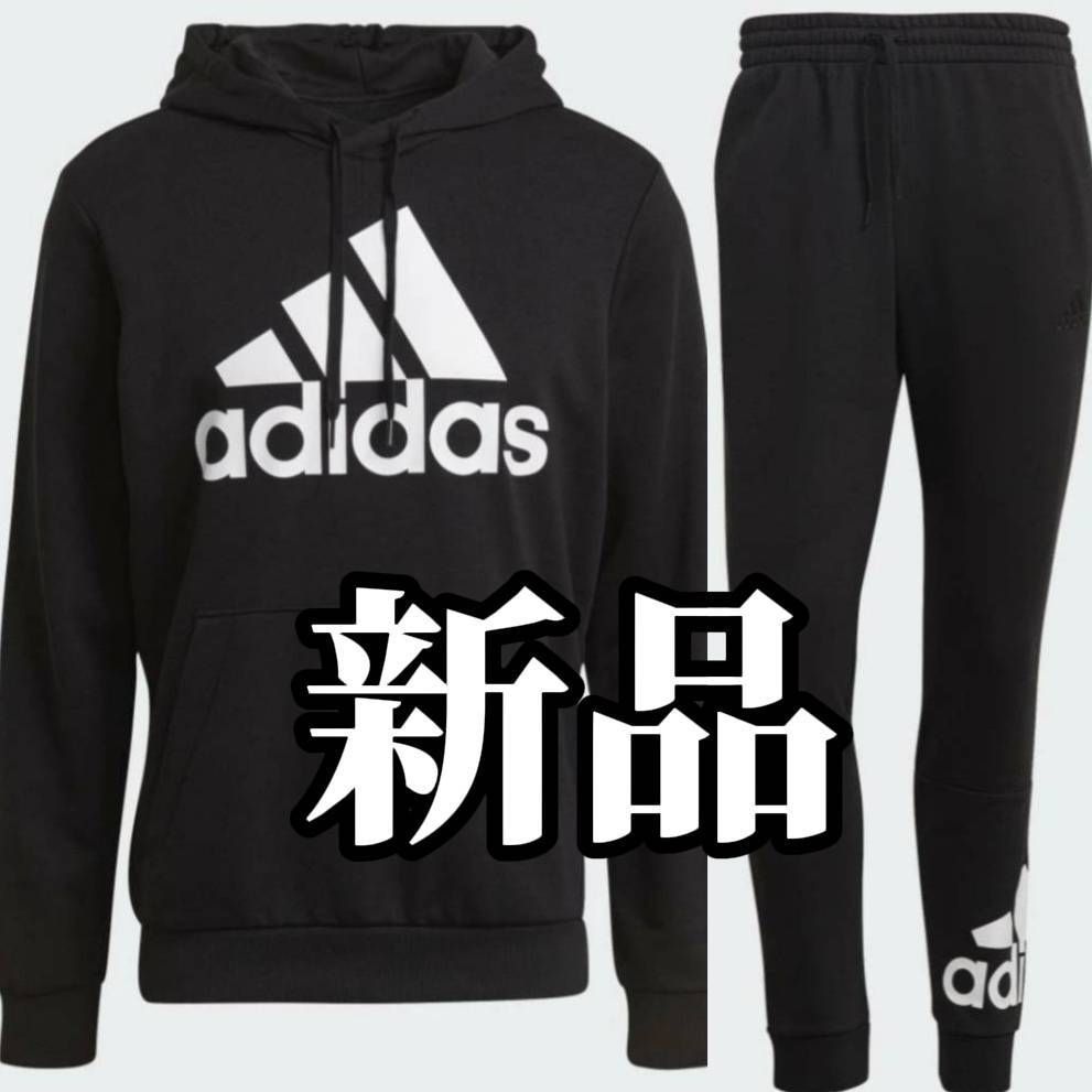 新品 アディダス メンズ スエット セットアップ Lサイズ ブラック 黒 