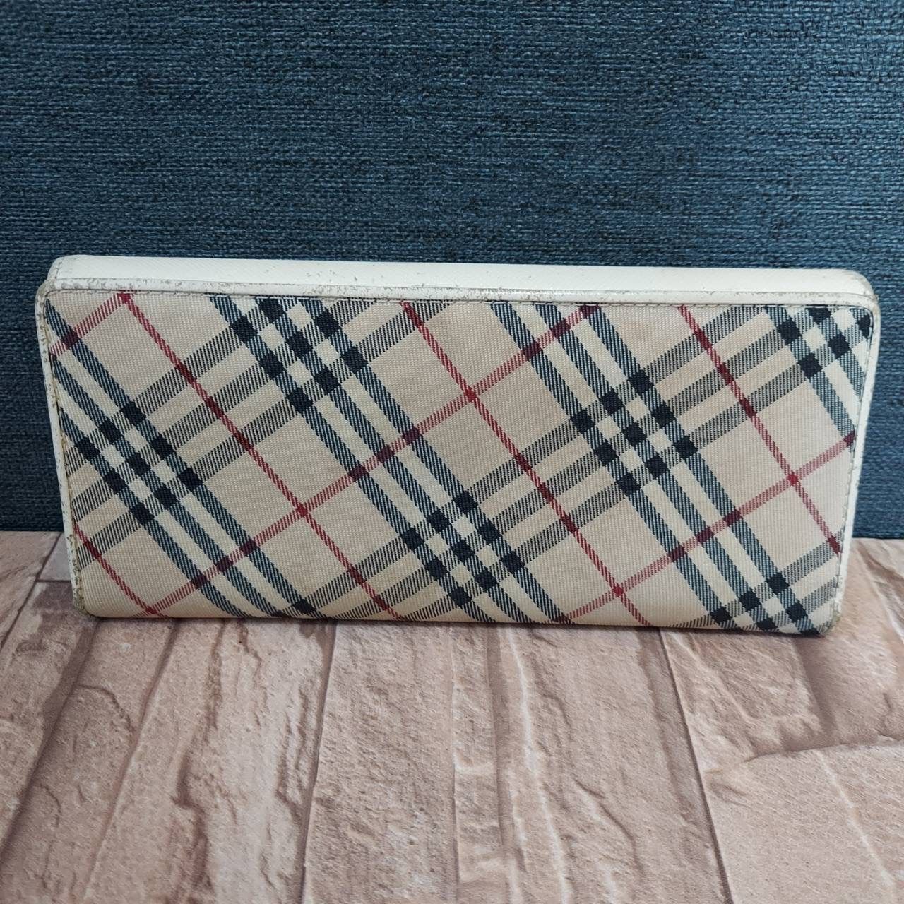 BURBERRY バーバリー ノバチェック 長財布 レザー レディース ベージュ 