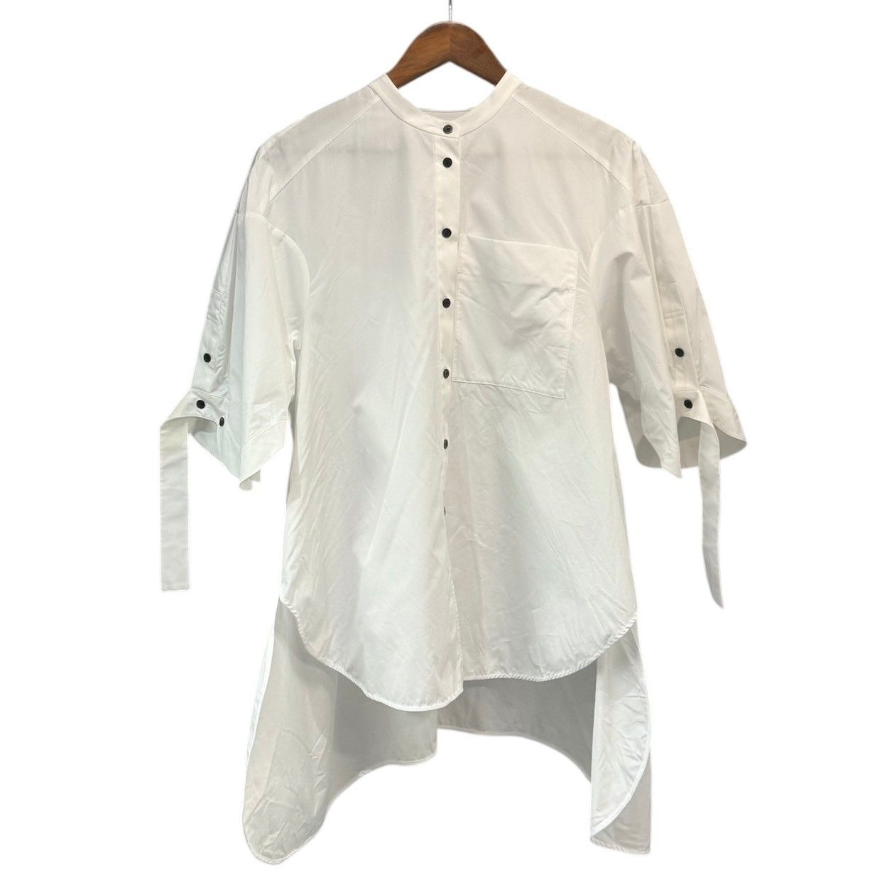 ENFOLD エンフォルド 25AW NOTE SHIRT バンドカラー半袖シャツ