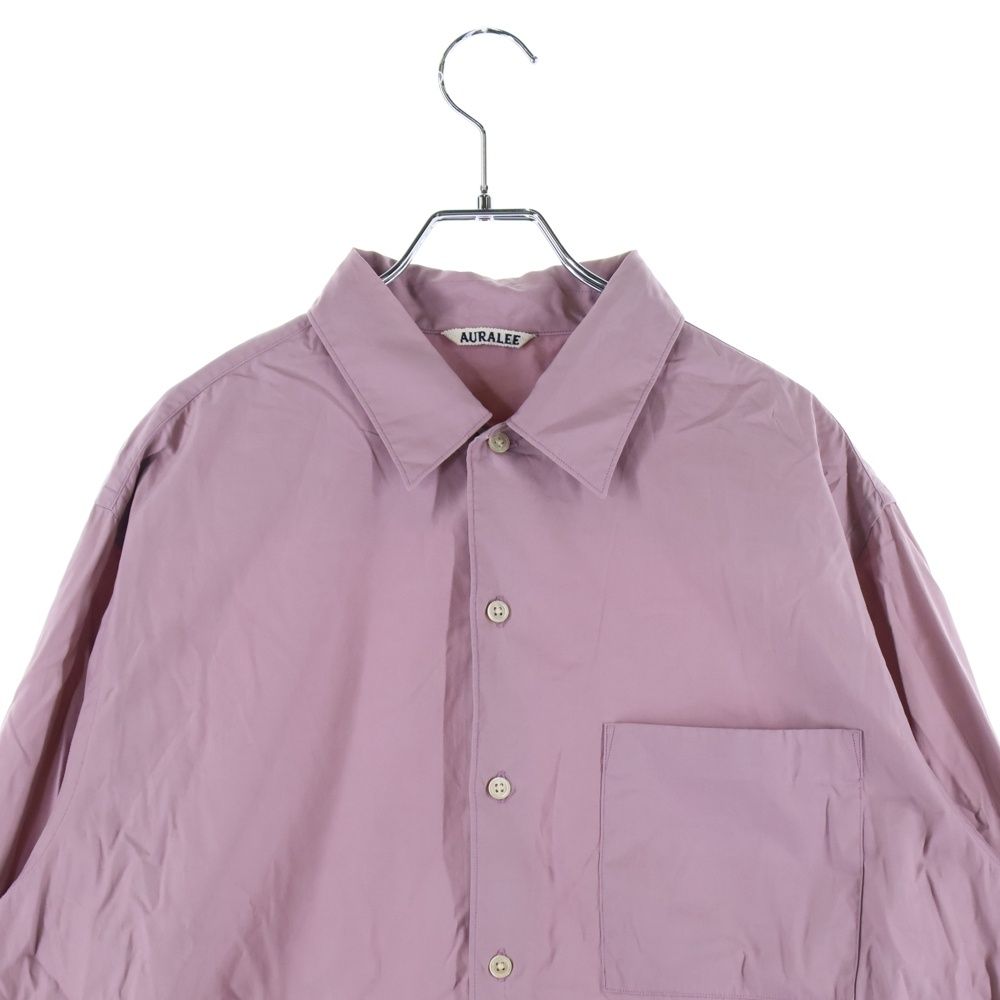 AURALEE (オーラリー) WASHED FINX TWILL BOX SHIRTS ウォッシュ加工