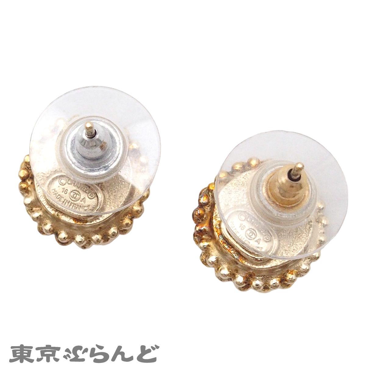 シャネル CHANEL ピアス ラウンド ココマーク ゴールド メタル