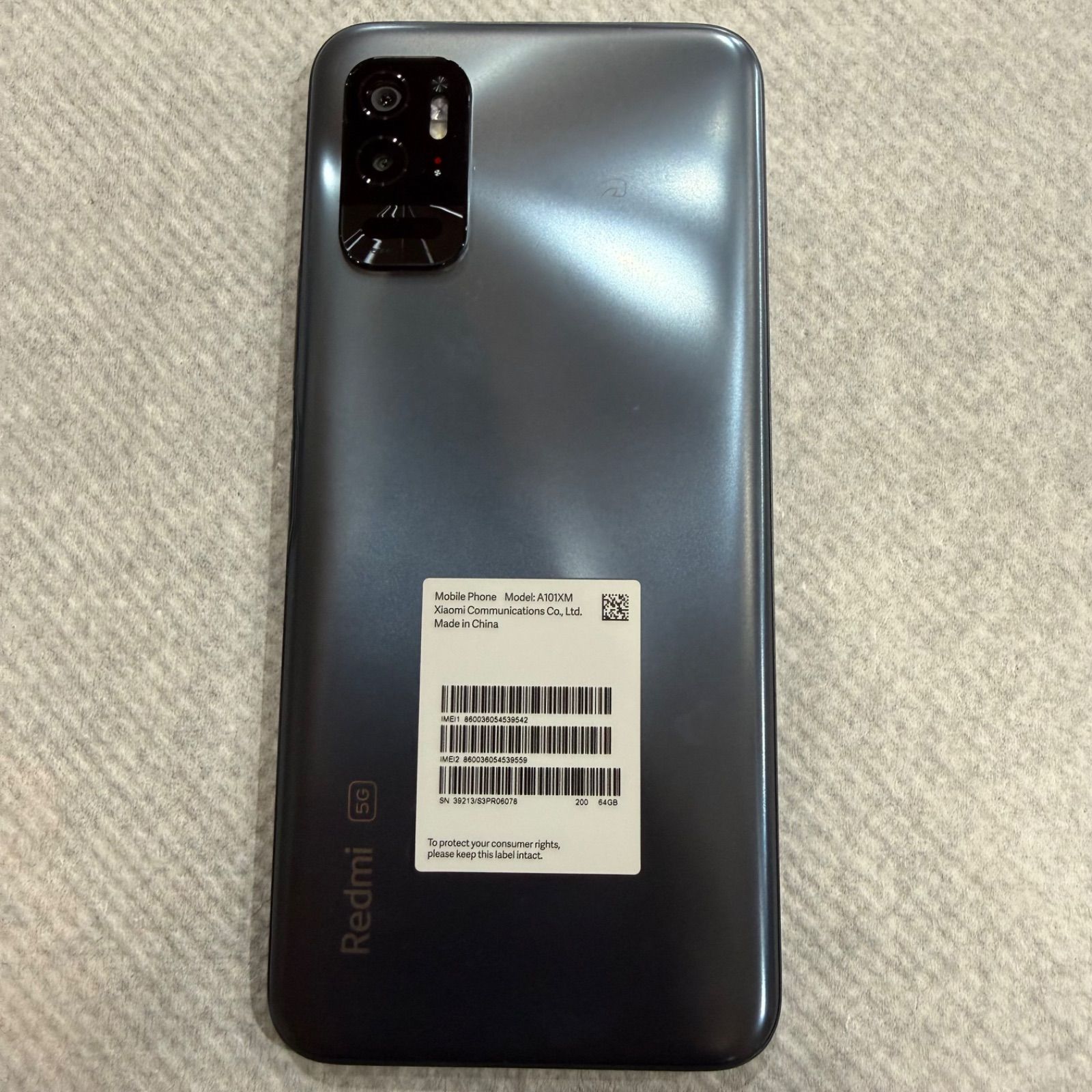 美品】Redmi Note10T Azure Black 64GB - メルカリ