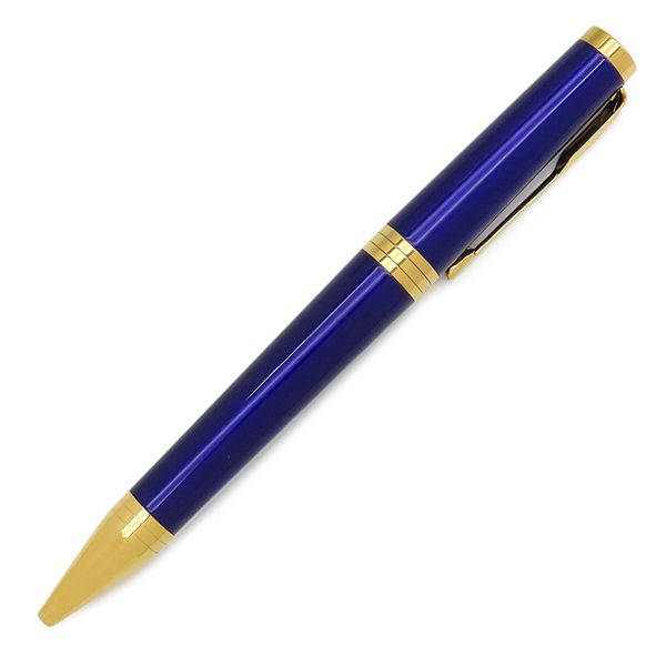 パーカー PARKER ボールペン インジェニュイティ ラッカー ゴールドPVD ダークブルーGT 青 ゴールド M(中字) 1.0 ツイスト式 黒インク 筆記確認済【中古】 PARKERTIME（パーカータイム）- パーカー インジェニュイティ ダーク