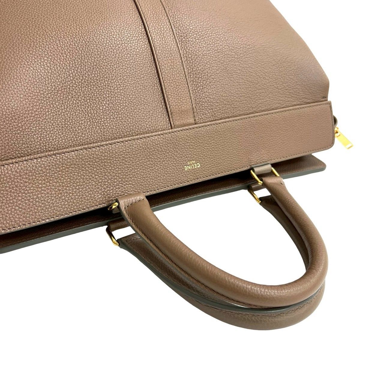 極 美品 袋 鍵付き CELINE セリーヌ カバ ドゥ フランス ミディアム 