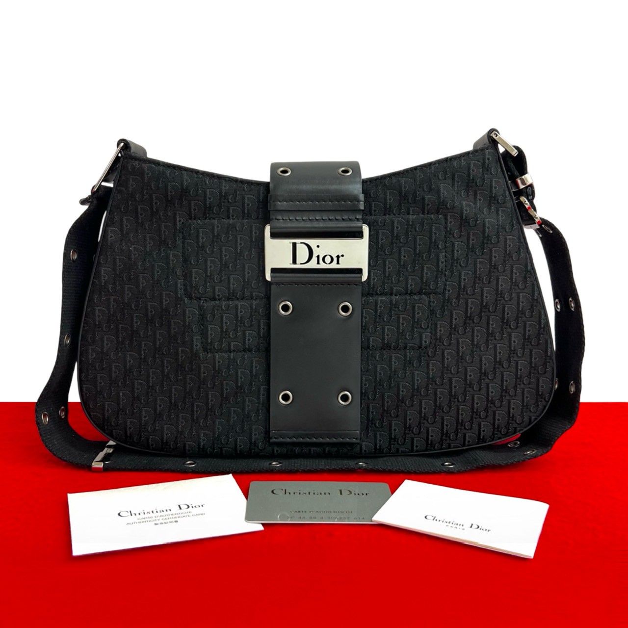 ほぼ未使用 Christian Dior クリスチャンディオール トロッター 柄 