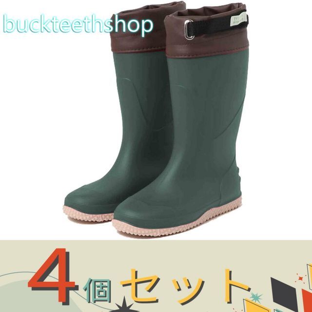 【園芸・農業用品】※４個セット※阪神素地（株）　ＦＵ５００４　農業女子長靴　カーキ　Ｍ