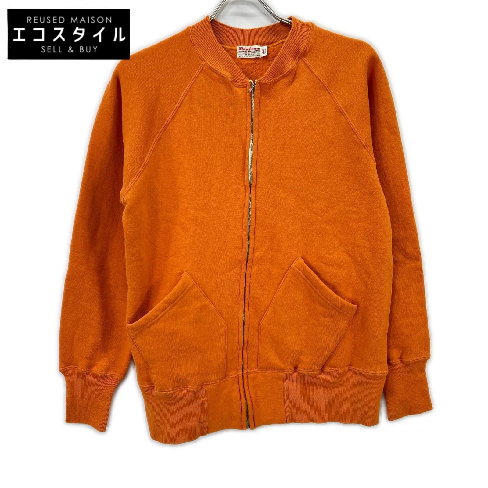 WAREHOUSE ウエアハウス ｵﾚﾝｼﾞ TALONｼﾞｯﾌﾟ裏起毛 ｼﾞｯﾌﾟｱｯﾌﾟ ｽｳｪｯﾄﾊﾟｰｶ 