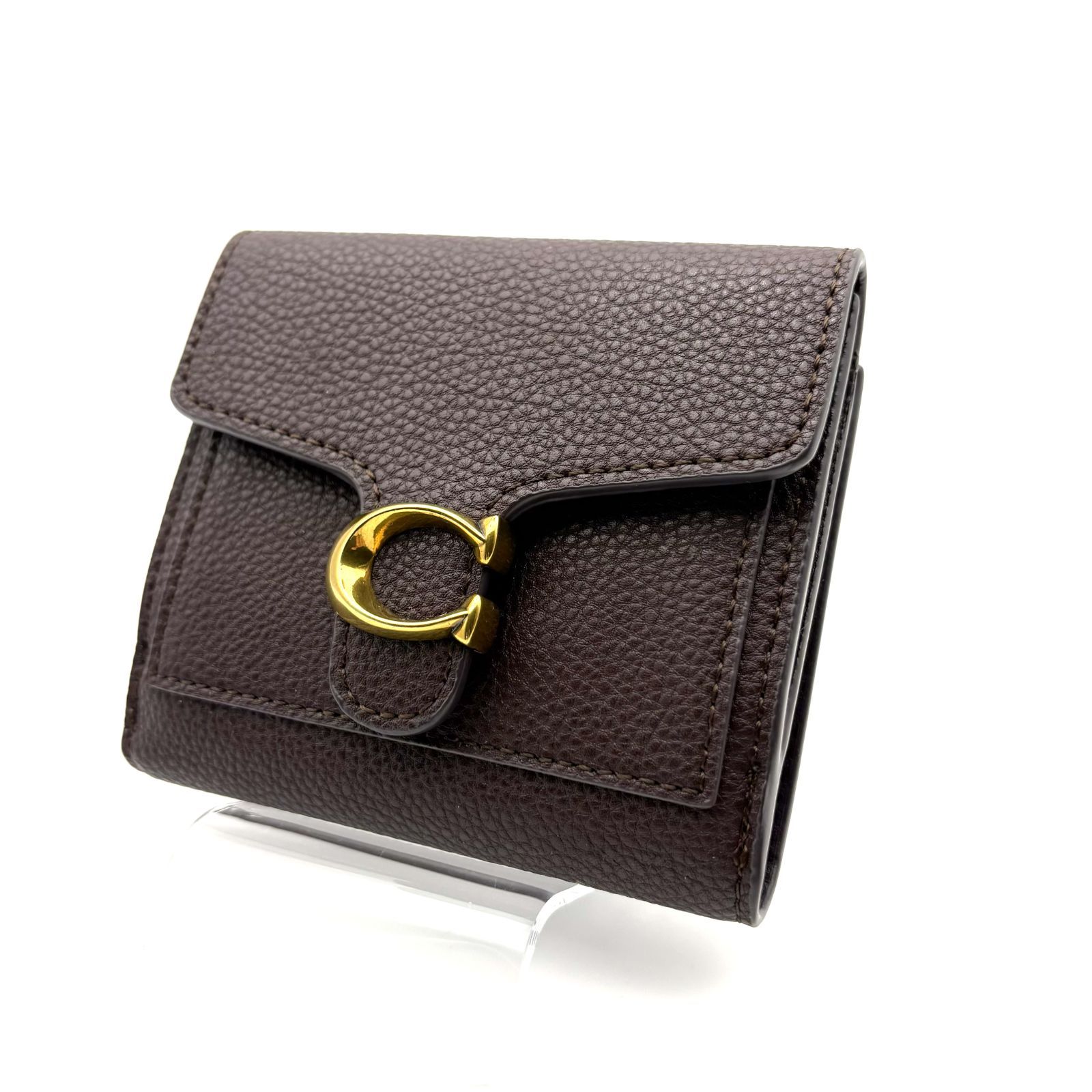 極美品 】COACH コーチ タビー スモールウォレット レザー ブラウン 
