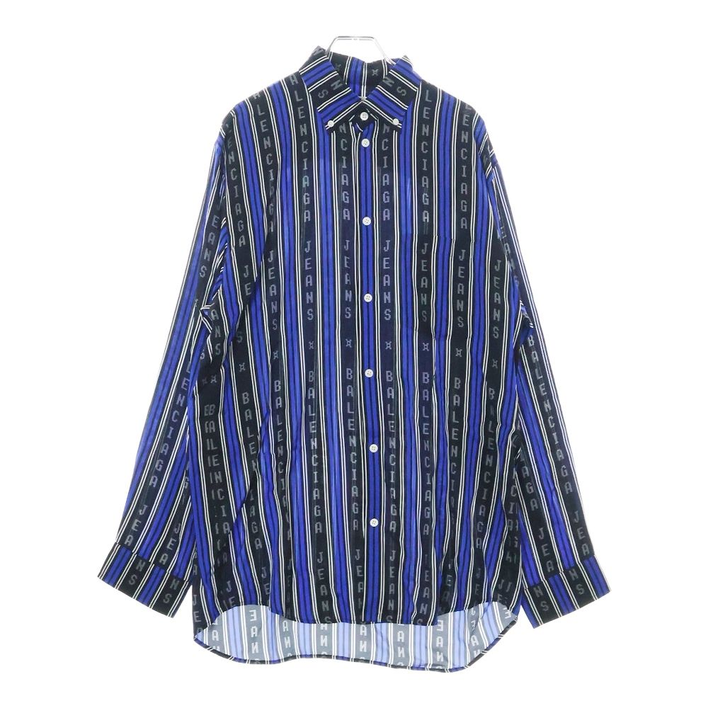 BALENCIAGA (バレンシアガ) 20SS L/S Logo Button Down Shirt ロゴ 