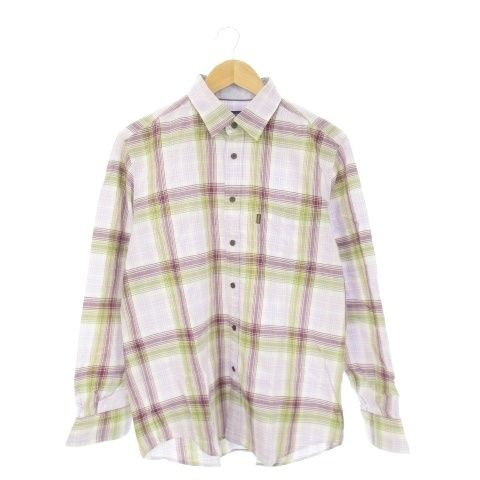 ゴールデンベア GOLDEN BEAR シャツ LL 紫 パープル チェック柄 長袖 