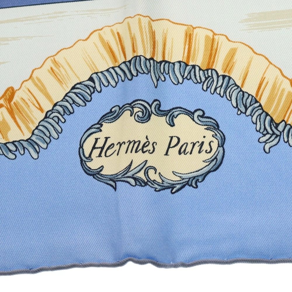 HERMES (エルメス) カレ90 ソリとスケート シルクスカーフ Traineaux
