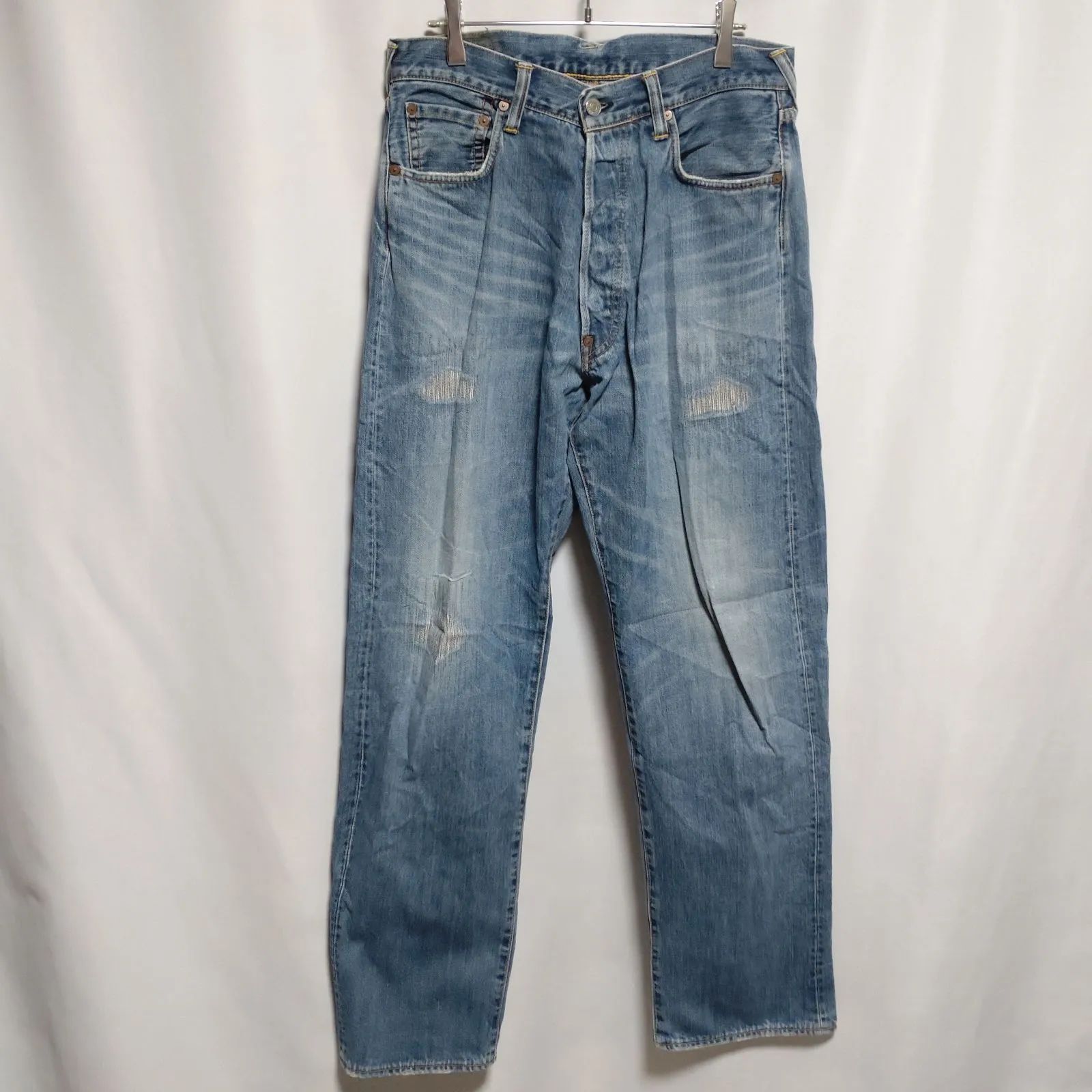 EVISU エヴィス ダメージ加工 デニムパンツ ウエスト約80cm ジーンズ 