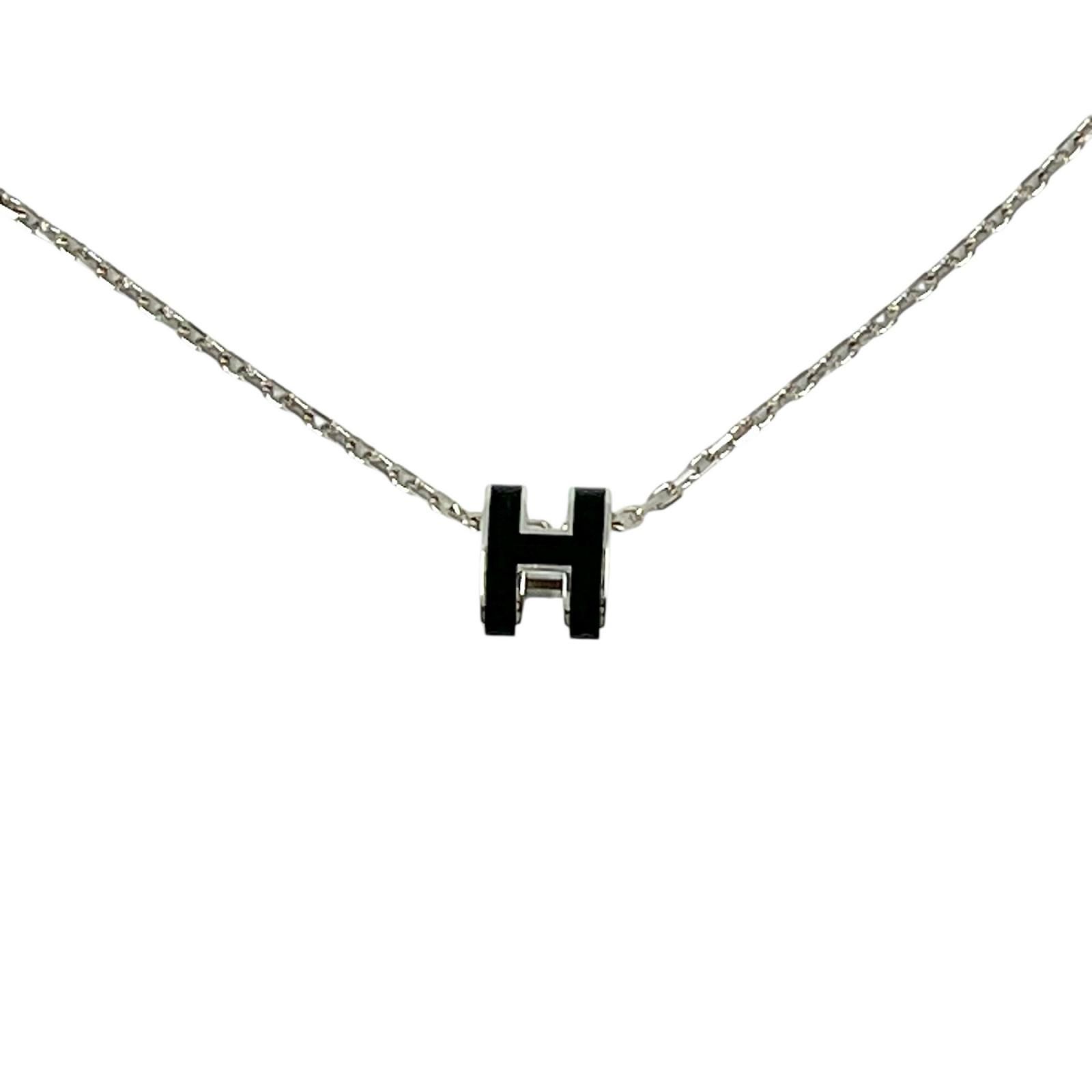 エルメス HERMES ネックレス ミニポップアッシュ メタル シルバー系 