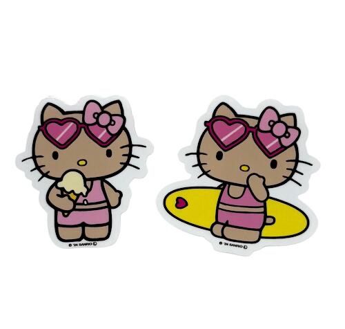 SANRIO ハワイアン 日焼けキティ シリーズ ステッカー シール 携帯