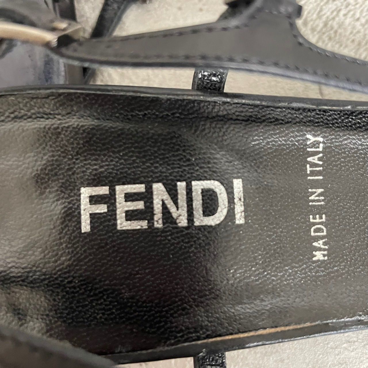 美品 訳あり FENDI フェンディ サンダル ヒール ミュール ズッカ柄