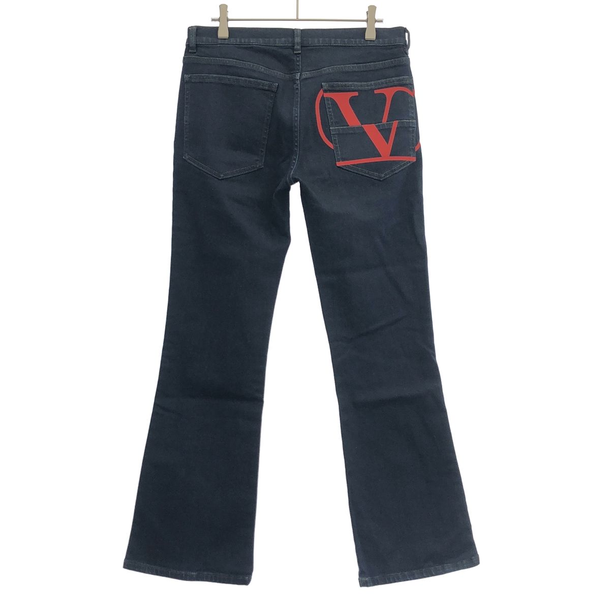 VALENTINO ヴァレンティノ ロゴプリントフレアデニムパンツ 