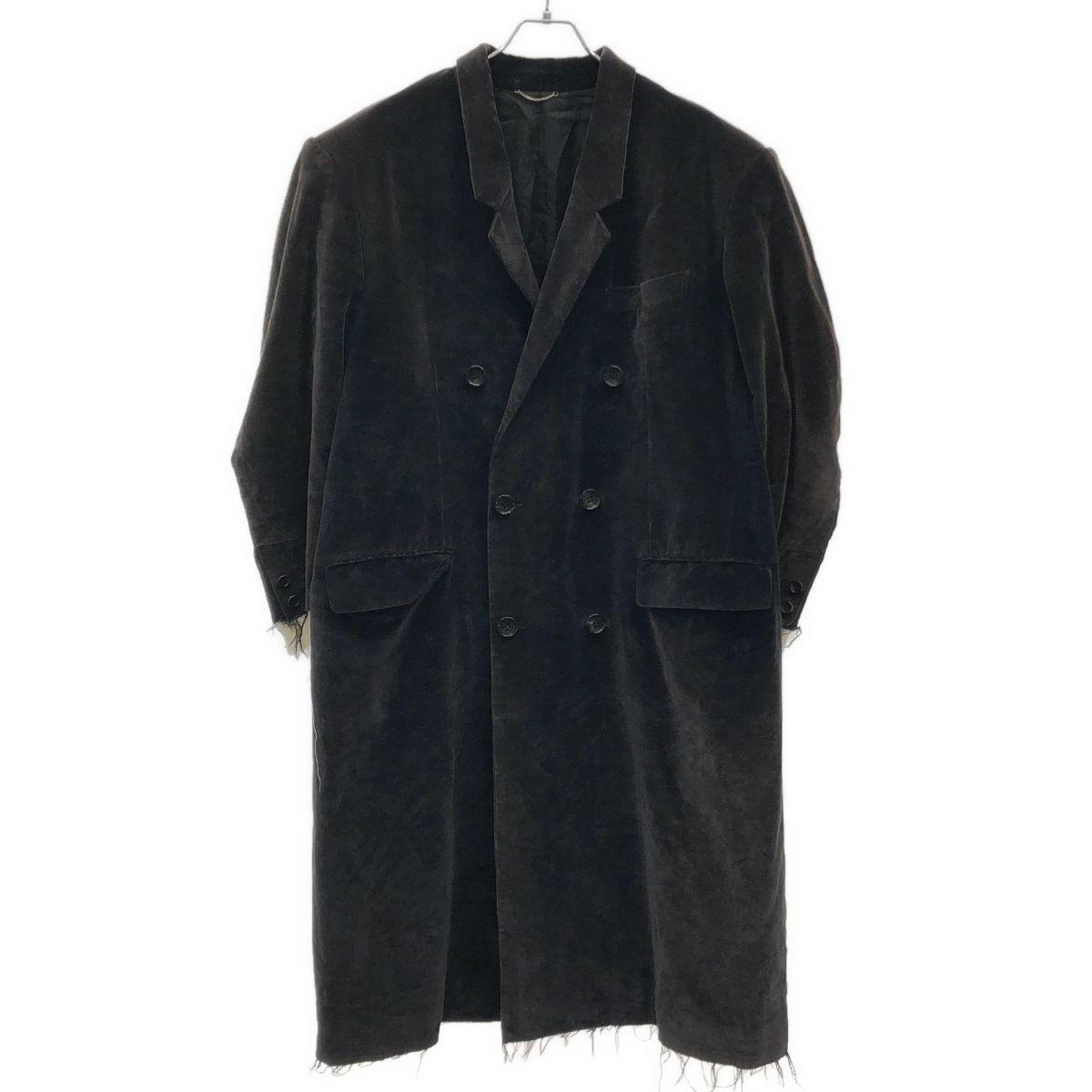 JOHN LAWRENCE SULLIVAN ジョン ローレンス サリバン 18AW ベルベットカットオフ チェスターコート 1B005-0217-02 パープル系 44 JOHN LAWRENCE SULLIVAN ジョン ローレンス サリバン 18AW ベルベット