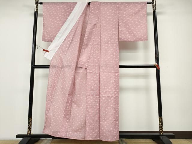 平和屋着物＊夏物 小紋 絽 斜線舞葉文 洗える着物 CAAW3001ut - メルカリ