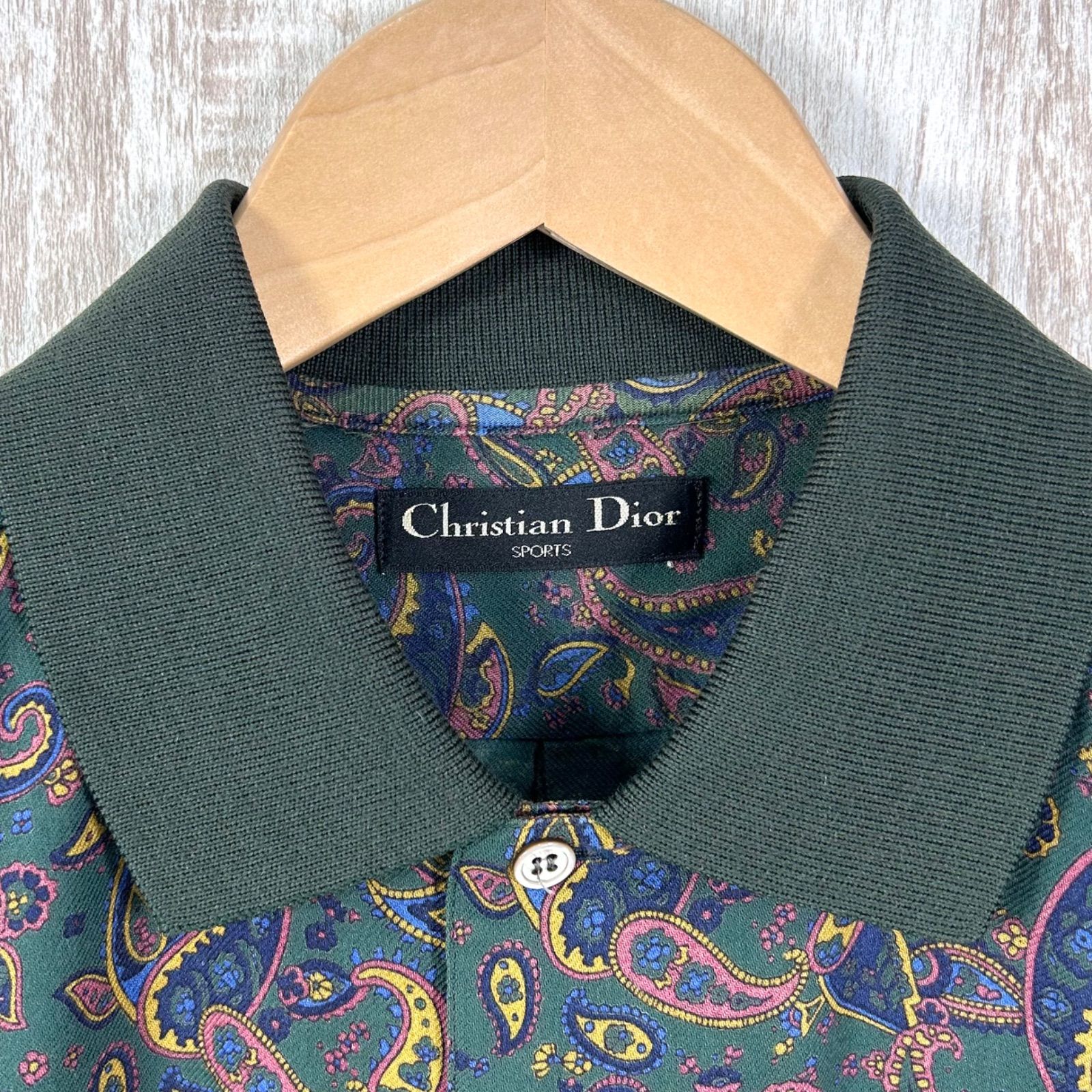 美品 Christian Dior クリスチャンディオール ペイズリー 総柄 ウール 