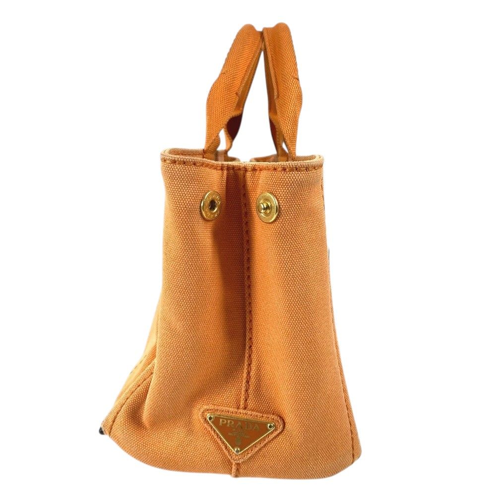 PRADA プラダ ハンドバッグ カナパ ロゴ キャンバス オレンジ - メルカリ