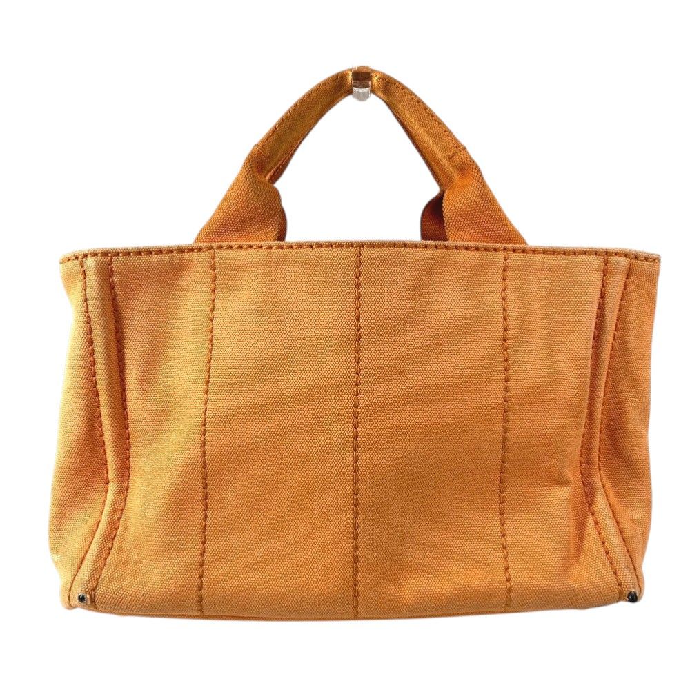 PRADA プラダ ハンドバッグ カナパ ロゴ キャンバス オレンジ - メルカリ