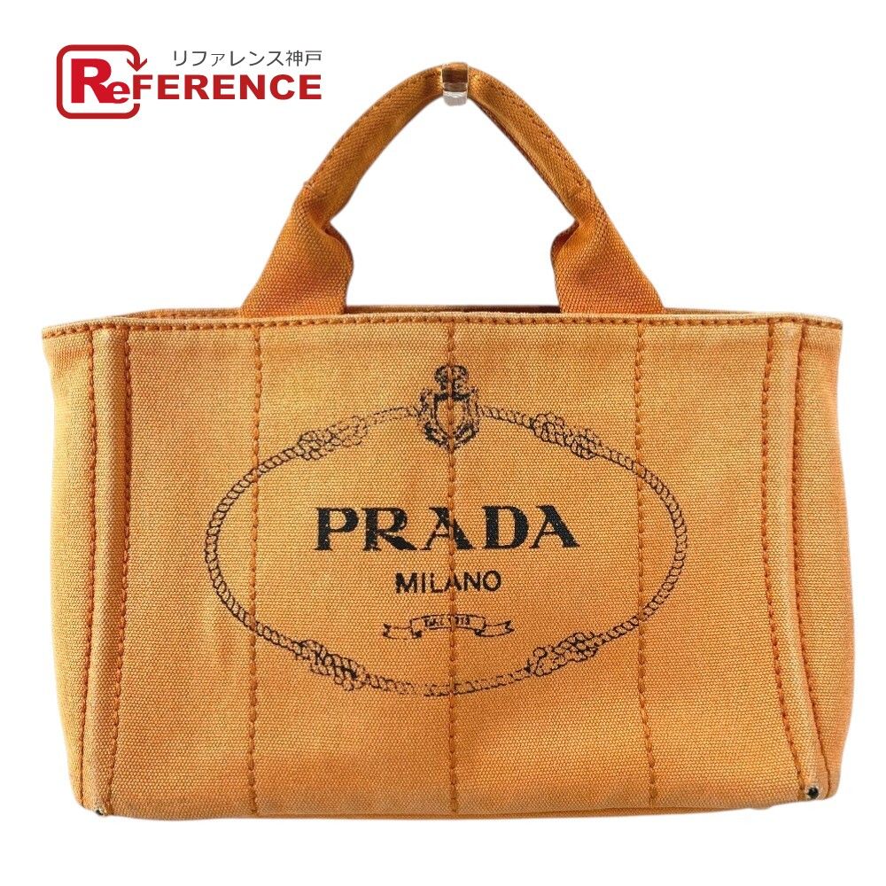 プラダ ハンドバッグ カナパ キャンバス オレンジ PRADA プラダ ハンドバッグ カナパ ロゴ キャンバス オレンジ - メルカリ