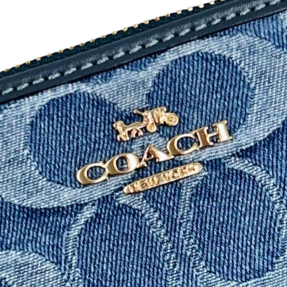 コーチ ポーチ レディース COACH 小物入れ シグネチャー デニム