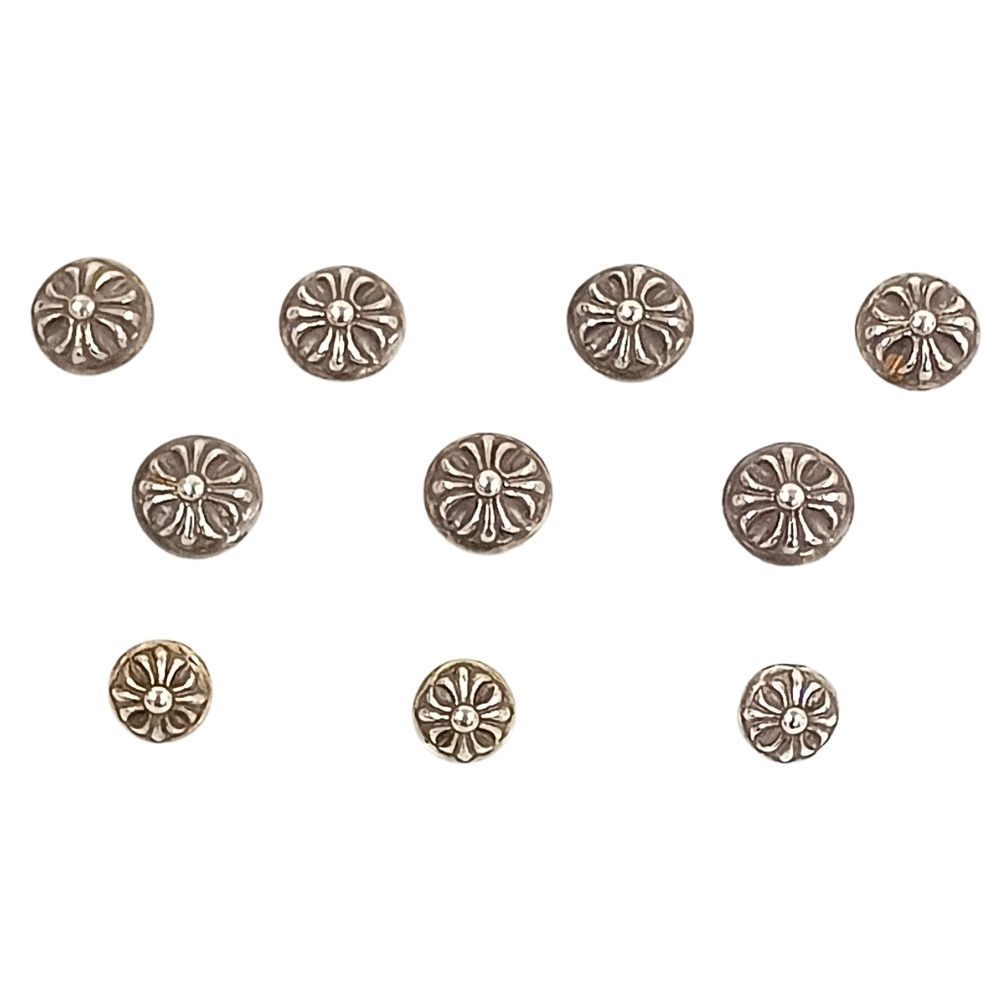 CHROME HEARTS クロムハーツ シルバー クロスボールボタン 10個セット