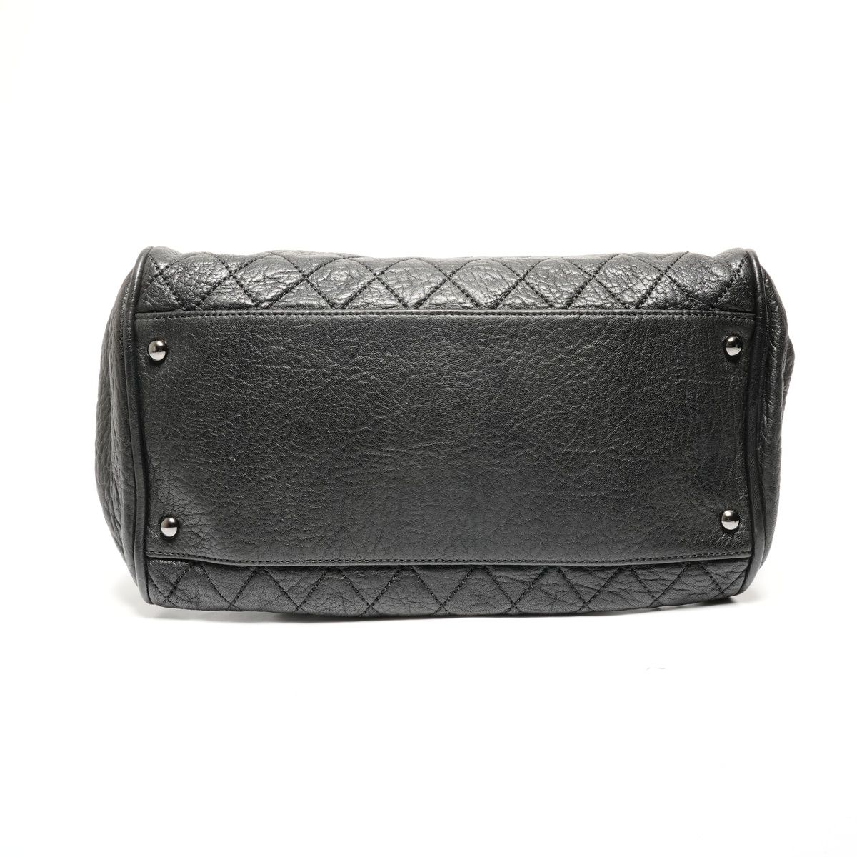CHANEL シャネル ボストンバッグ キルティング チェーン レザー 2008年 