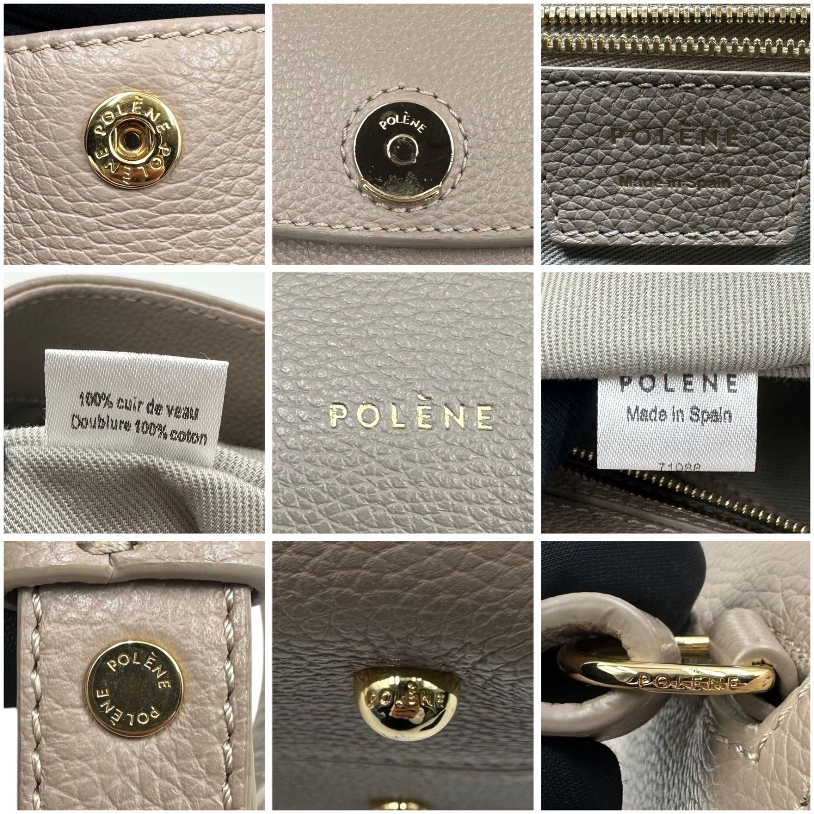 良品✨ POLENE Polène ポレーヌ ハンドバッグ ショルダーバッグ 2way 