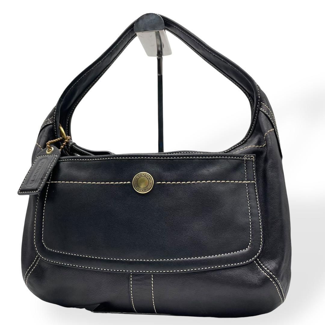 極美品 COACH コーチ ホーボー ショルダーバッグ レザー