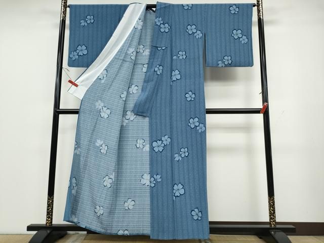 平和屋着物＊夏物 小紋 絽 舞花文 洗える着物 CAAV2877ut - メルカリ
