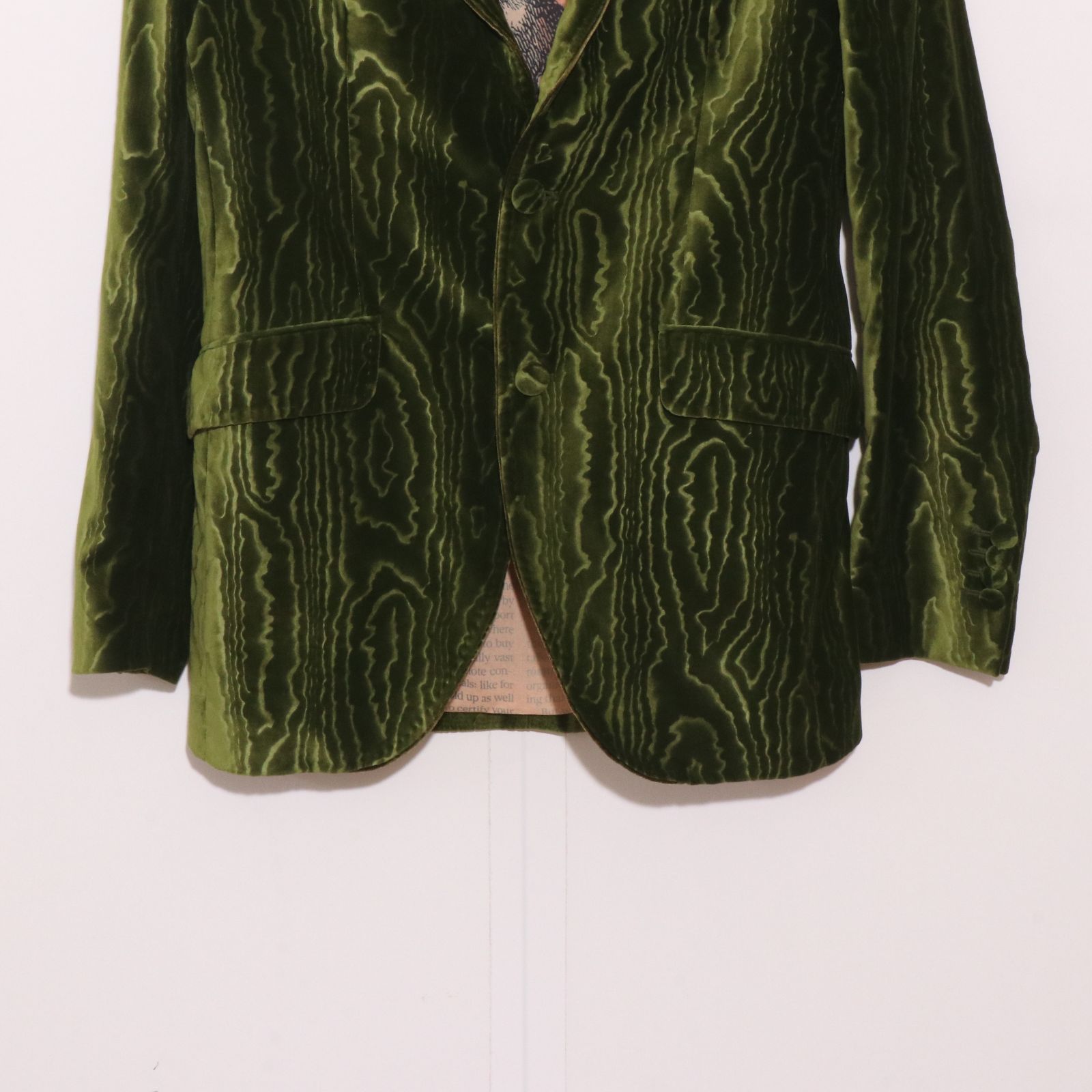 美品 ETRO アウター 総柄 ベロア調 テーラード 二つボタン ジャケット 