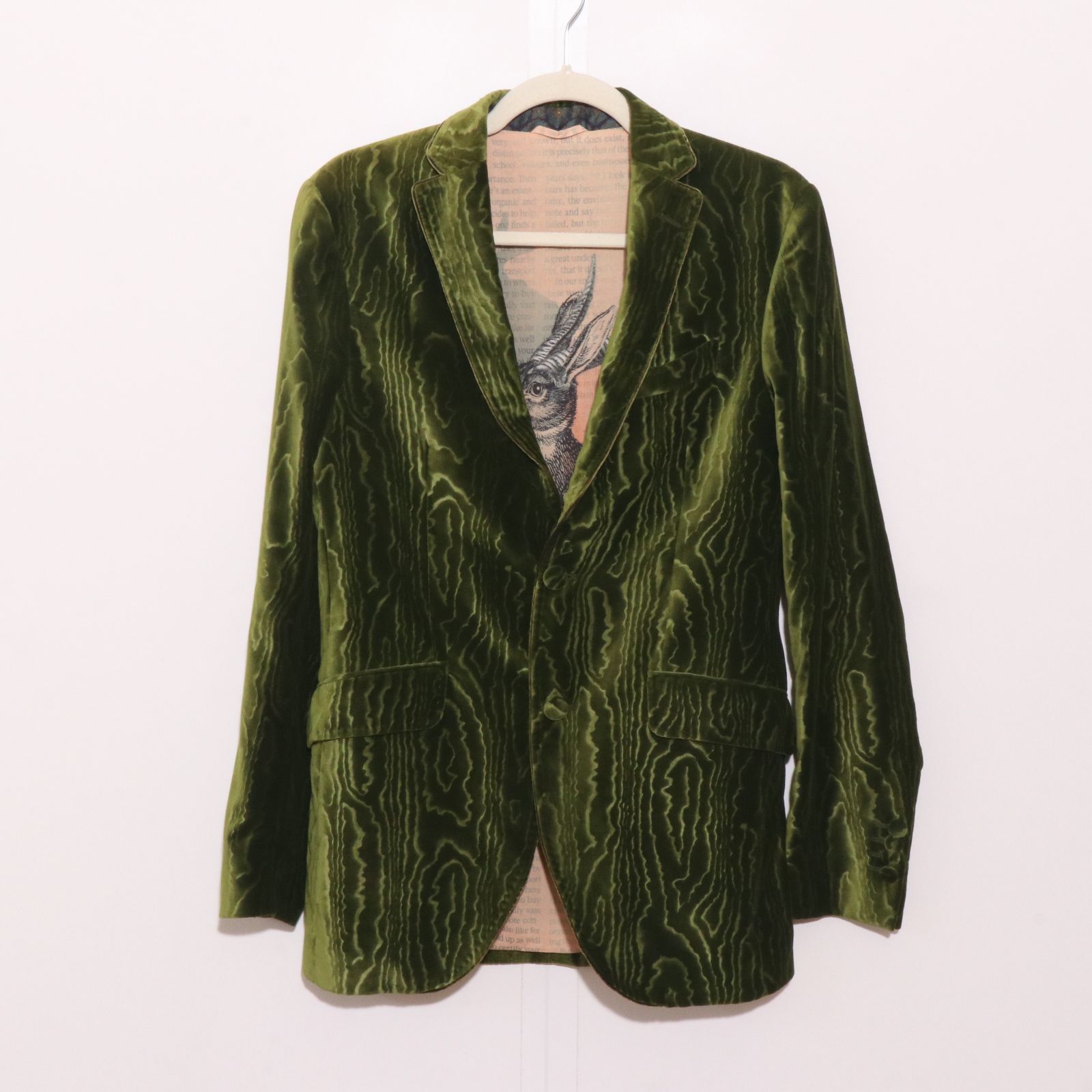 美品 ETRO アウター 総柄 ベロア調 テーラード 二つボタン ジャケット 