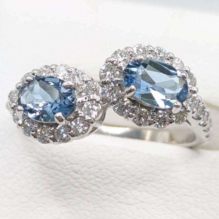 期間限定値下げ中※5月末迄】?新品 プラチナ PT アクアマリン【0.68ct 