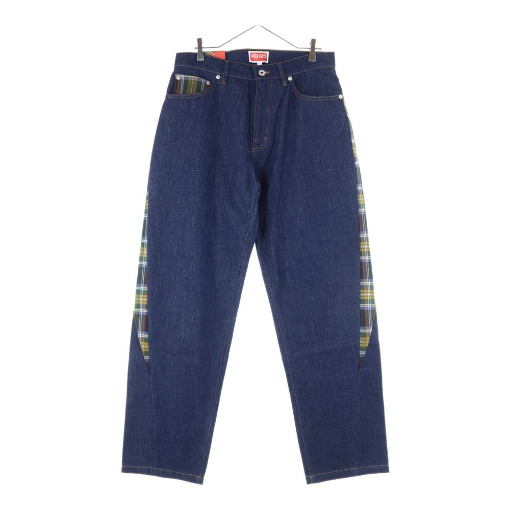 KENZO (ケンゾー) サイドチェック ワイドデニム FD65DP4096B1