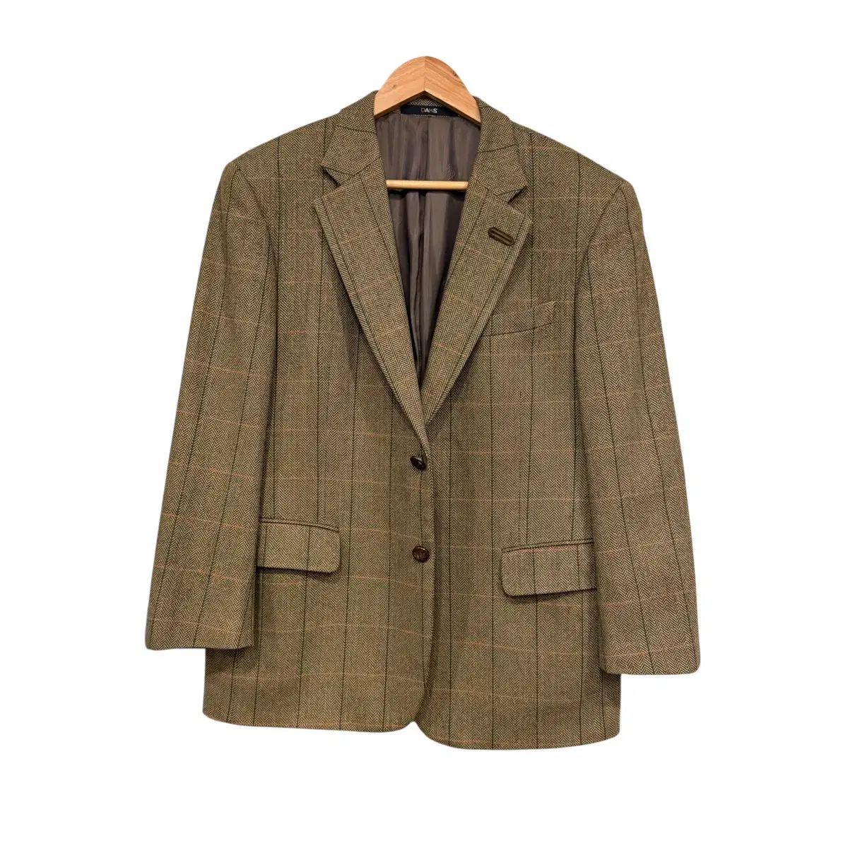 格安，得価 DAKS ウールカシミア ブレンド ヘリンボーン CHECK 