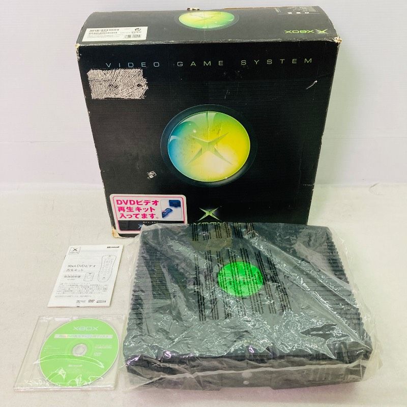 【動作未確認】【ディスク未開封】【箱/印刷物付き】Microsoft 初代 Xbox 本体 マイクロソフト FG4