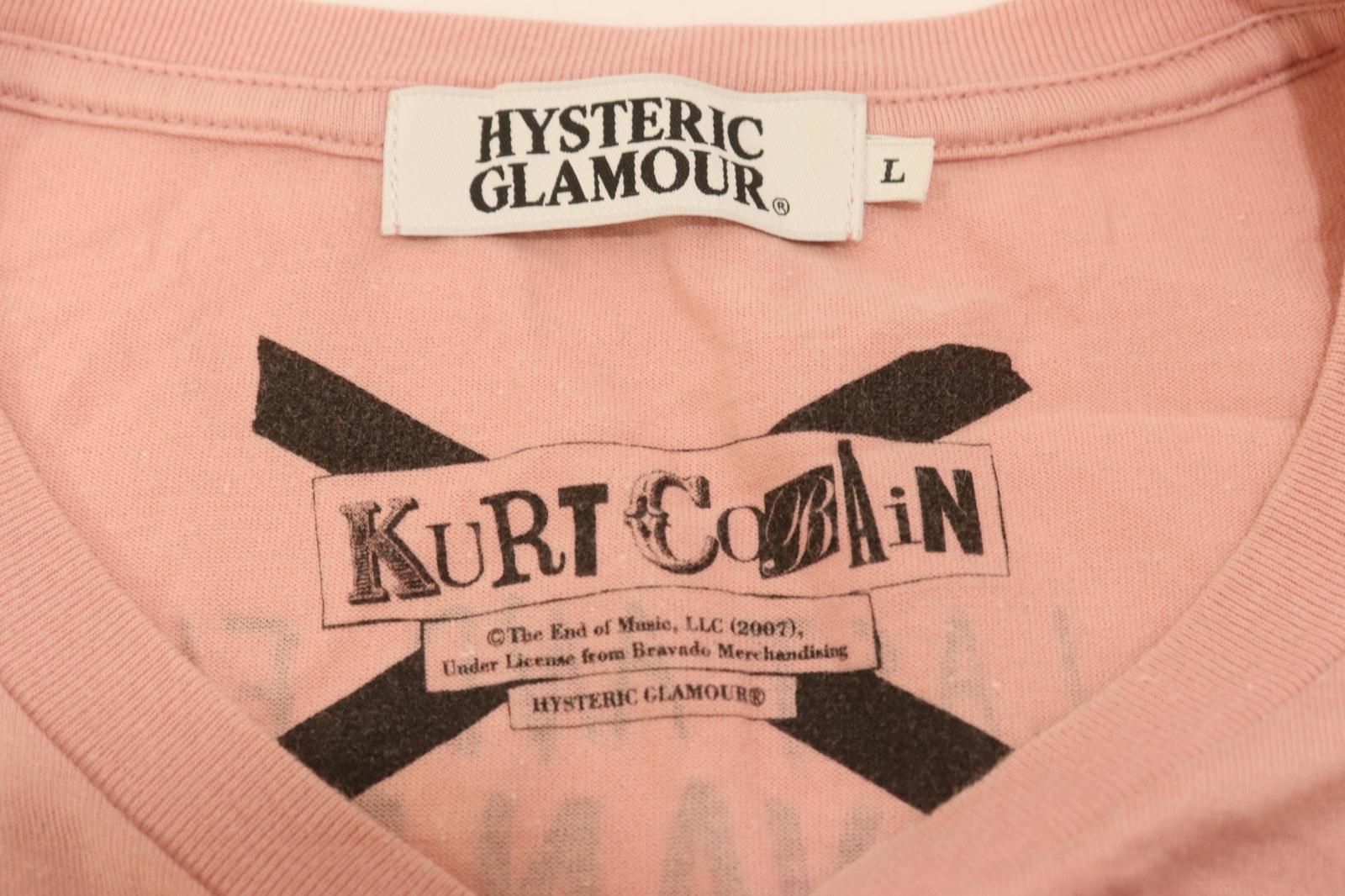 中古】 HYSTERIC GLAMOUR メンズTシャツ L LOVE BUZZ KURT COBAIN T 