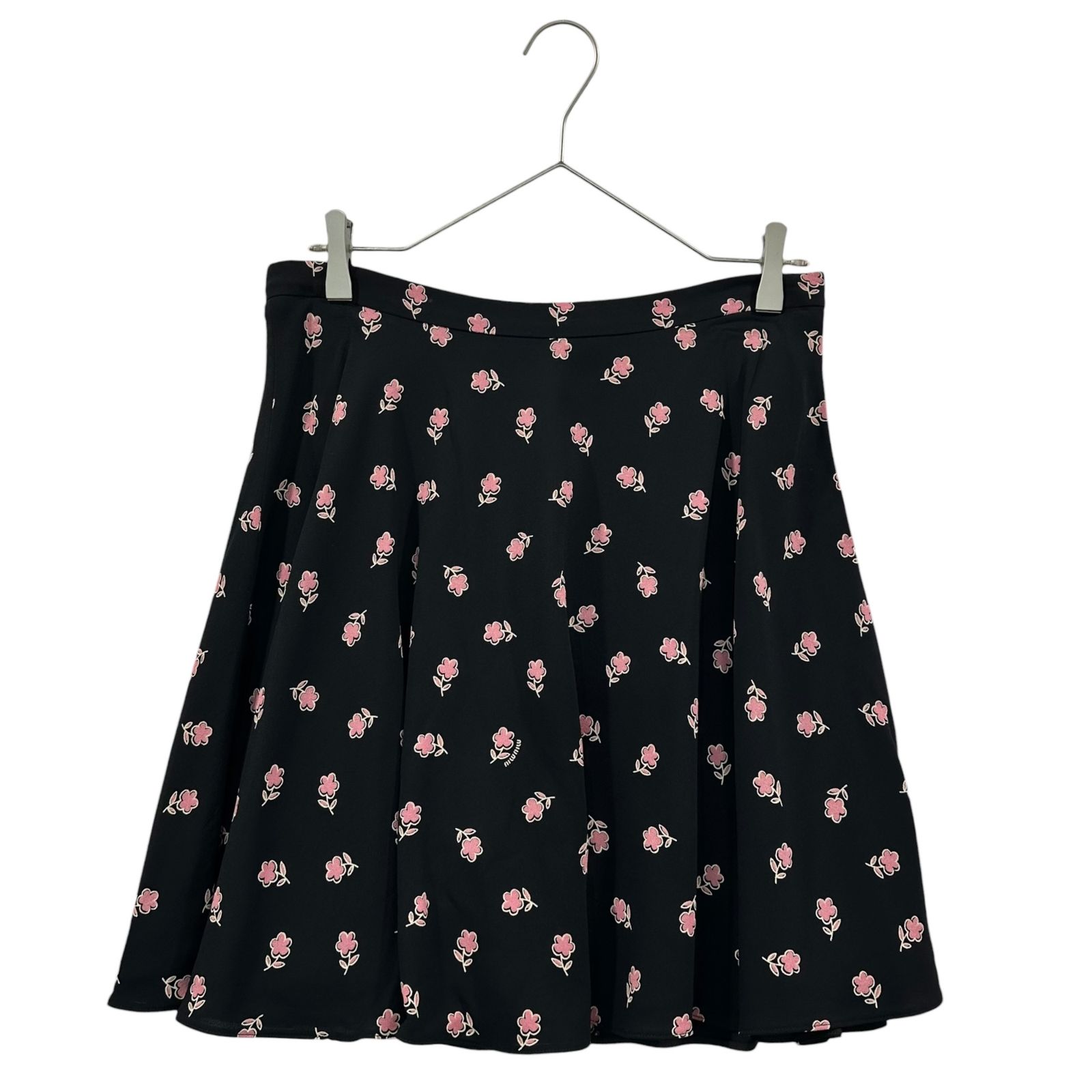 MIU MIU ブラック フレアスカート 36 中古・古着通販】MIU MIU (ミュウ