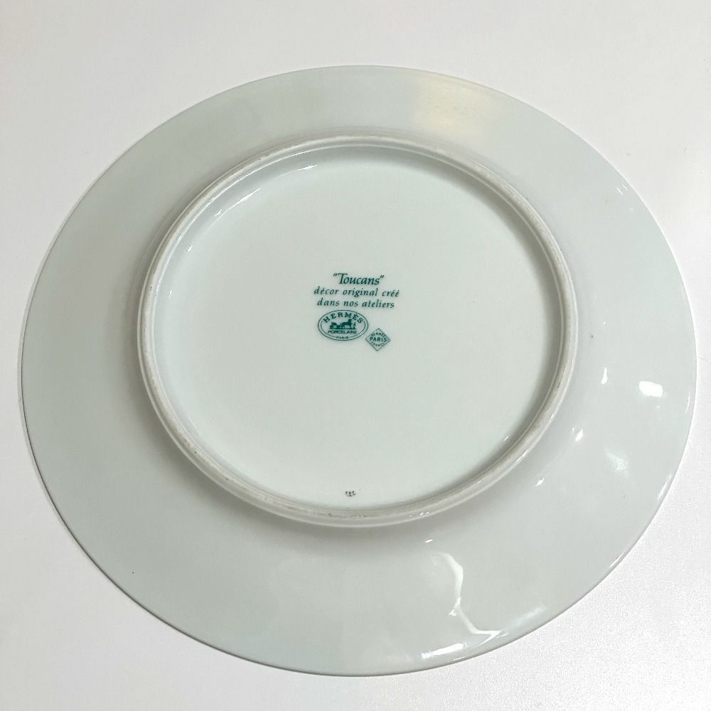 HERMES エルメス お皿 トゥカン オオハシモチーフ 陶器 ホワイト
