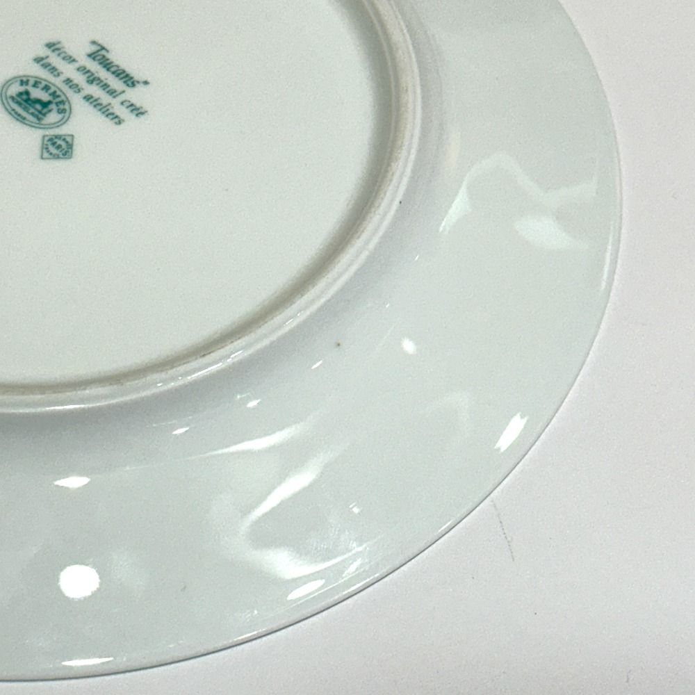 HERMES エルメス お皿 トゥカン オオハシモチーフ 陶器 ホワイト