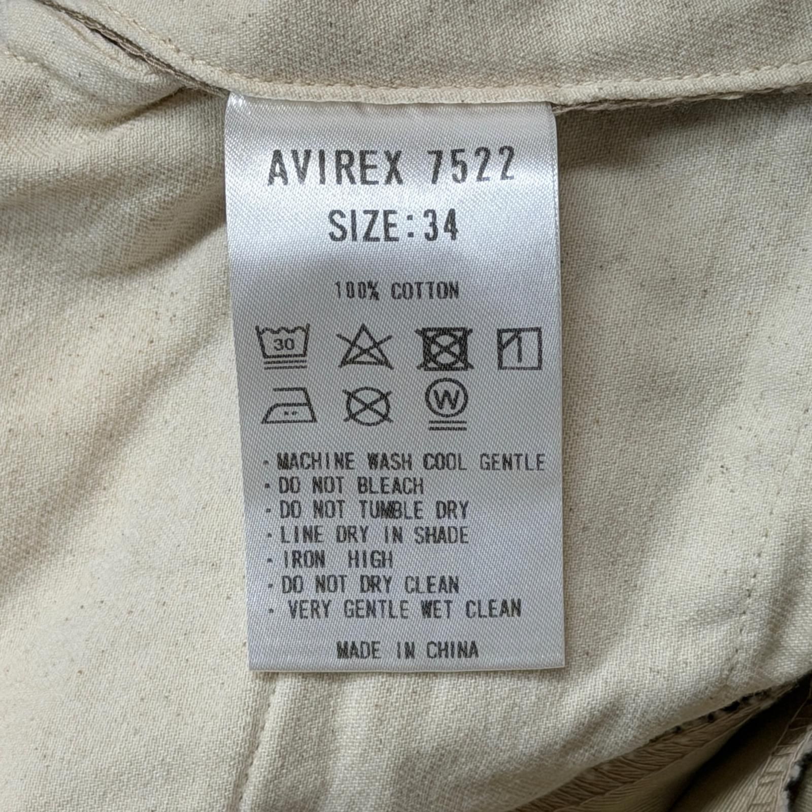 参考上代26400円 未使用 AVIREX7522 CHINO TROUSERS チノパンツ