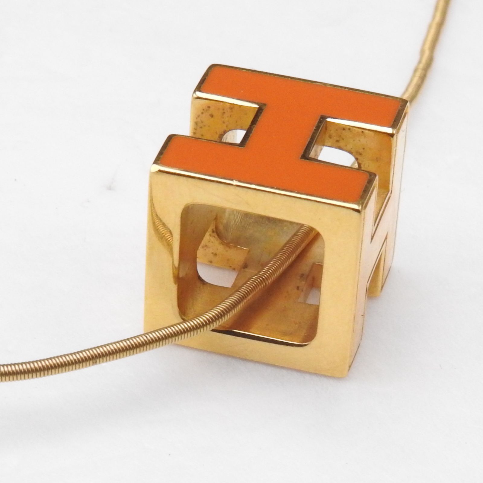 正規品〕エルメス HERMES カージュドアッシュ Hキューブ ネックレス