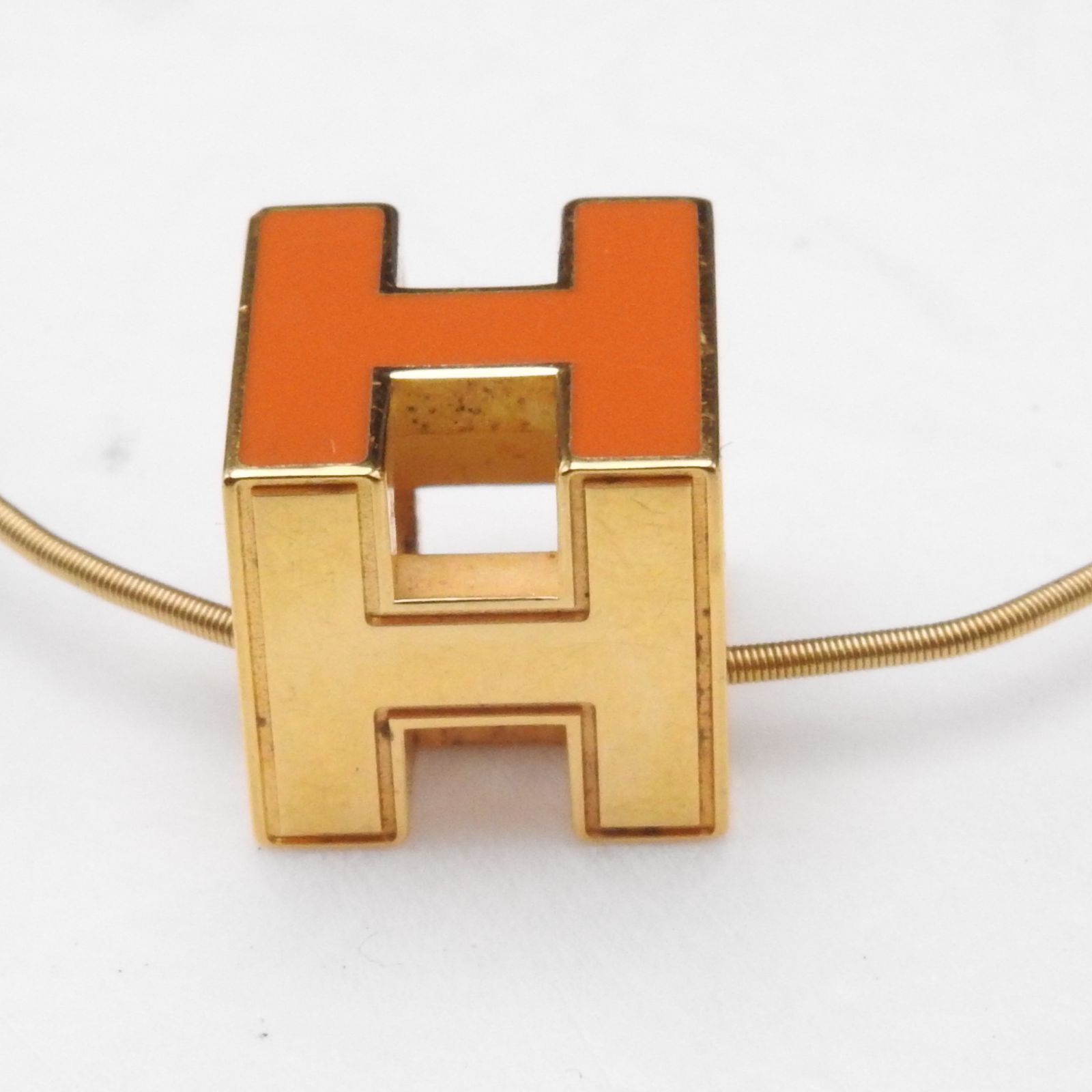 正規品〕エルメス HERMES カージュドアッシュ Hキューブ ネックレス