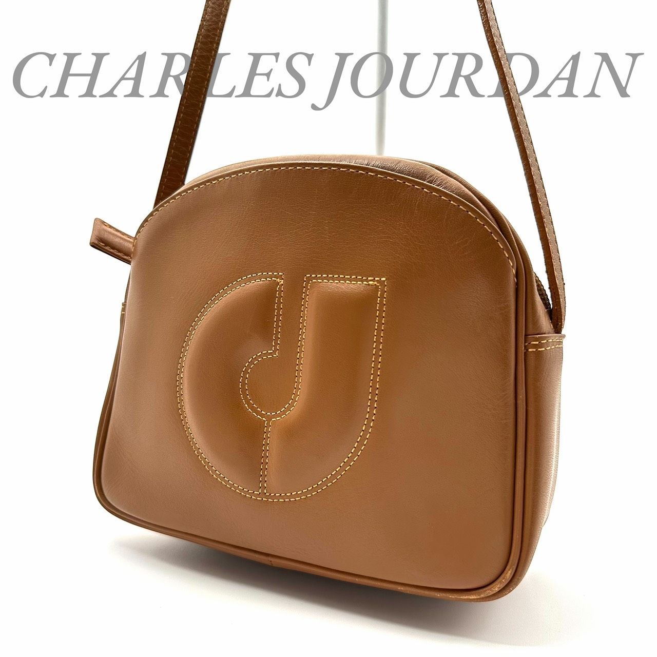 B4814】 CHARLES JOURDAN シャルルジョルダン ショルダーバッグ レザー 